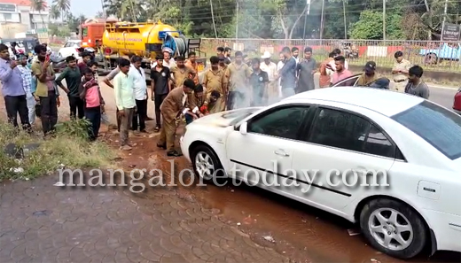 Car caught fire at Nanthoor